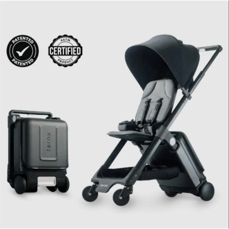 Ternx - Carry On Luggage Stroller, Black& Grey - Image 5