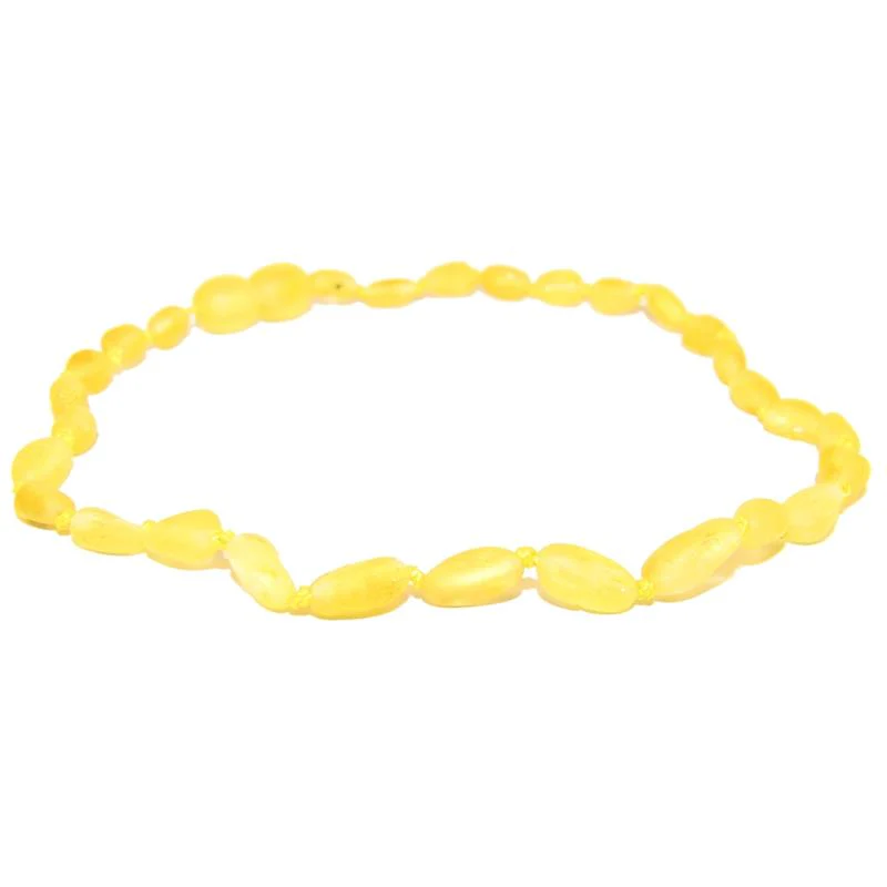 The Amber Monkey - Baltic Amber 10-11 inch Necklace, Raw Lemon Bean POP