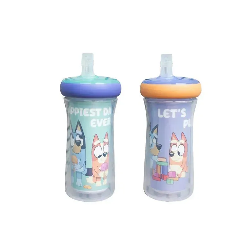 The First Years - Bluey Kids Insulated Straw Cup, 2Pk