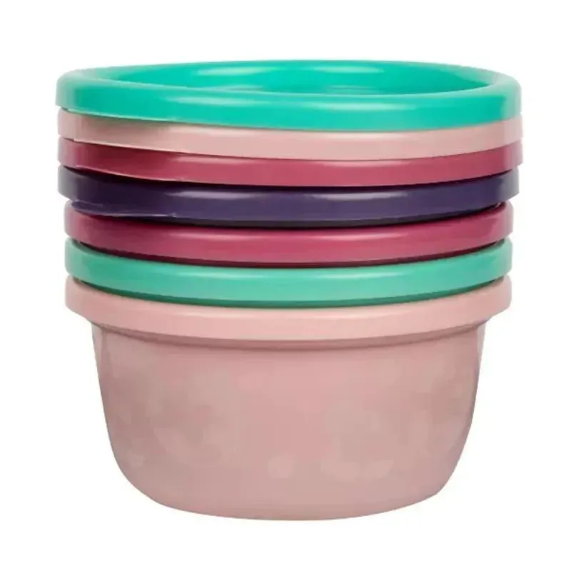 The First Years - GreenGrown Reusable Toddler Snack Bowls with Lids - Pink - 4pk/8oz - Image 4