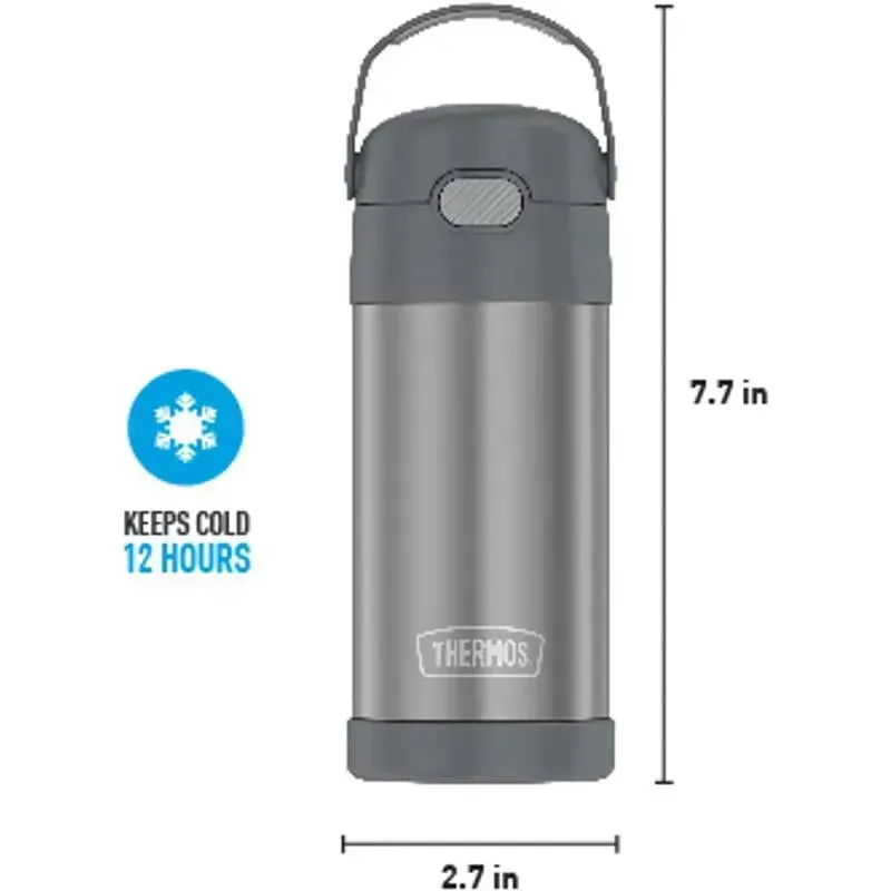 Thermos - 12 Oz. Stainless Steel Funtainer Bottle, Grey - Image 6