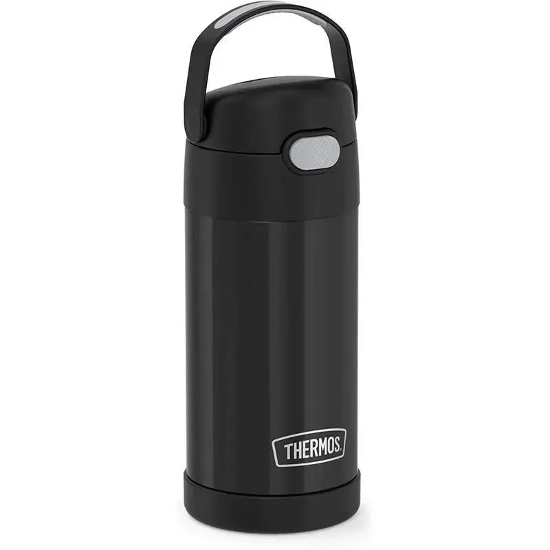 Thermos - 12 Oz. Stainless Steel Funtainer Bottle, Matte Black - Image 2