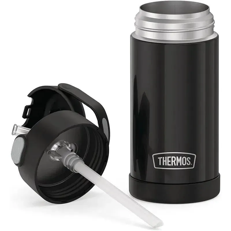 Thermos - 12 Oz. Stainless Steel Funtainer Bottle, Matte Black - Image 4