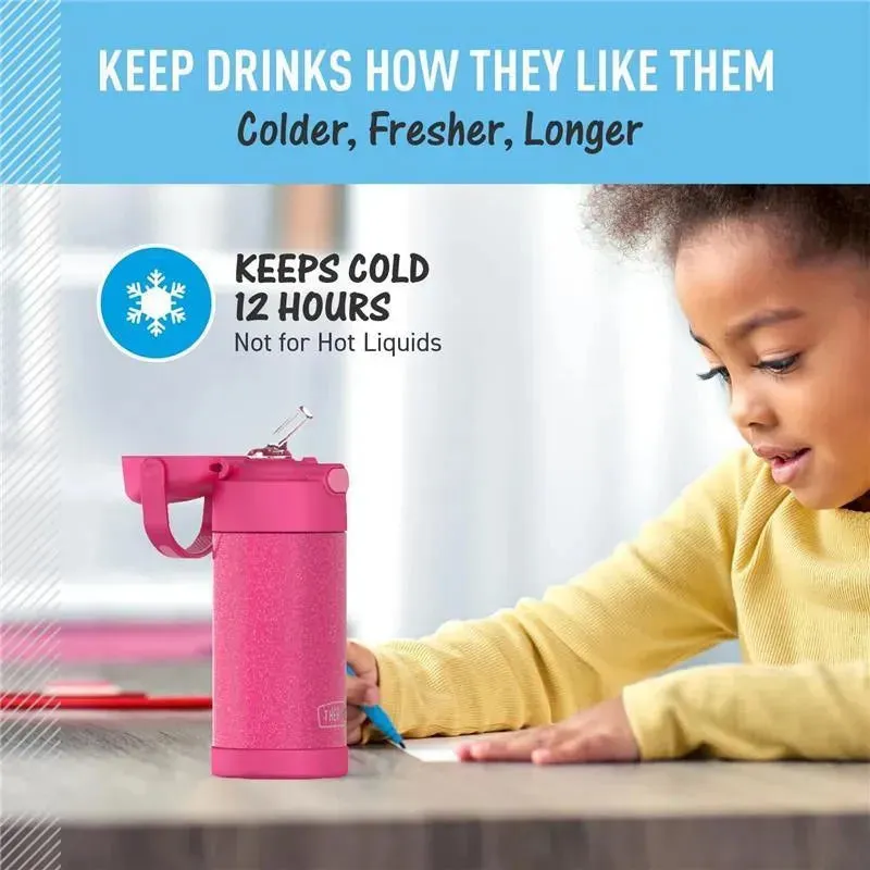Thermos - 12 Oz. Stainless Steel Non-Licensed Funtainer® Bottle, Pink - Image 3
