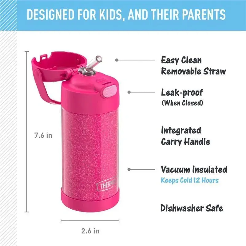 Thermos - 12 Oz. Stainless Steel Non-Licensed Funtainer® Bottle, Pink - Image 5