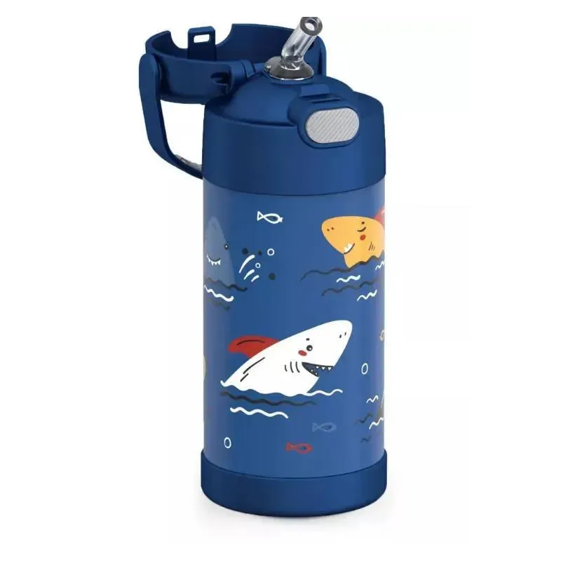 Thermos - 12 Oz. Stainless Steel Non-Licensed Funtainer® Bottle, Sharks - Image 4