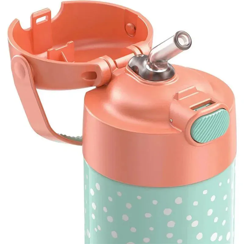 Thermos - 12Oz FUNtainer Water Bottle with Bail Handle Pastel Delight (Dots) - Image 2