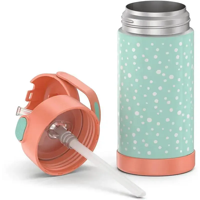 Thermos - 12Oz FUNtainer Water Bottle with Bail Handle Pastel Delight (Dots) - Image 4