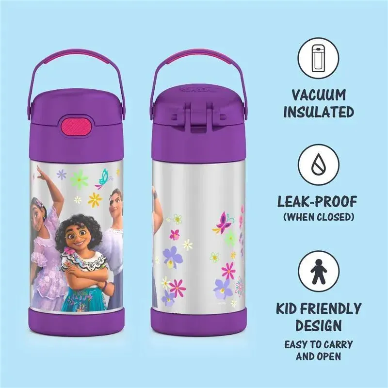 THERMOS - 12Oz Stainless Steel Insulated Straw Bottle, Encanto - Image 2