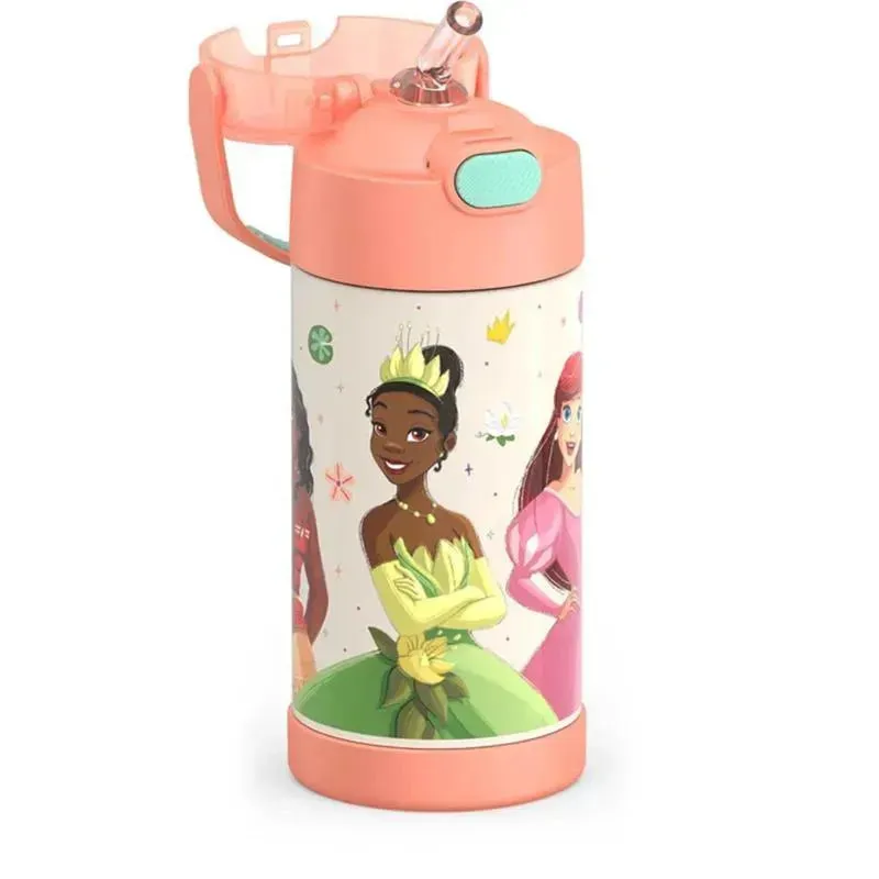 THERMOS - 12Oz Stainless Steel Insulated Straw Bottle, Princess - Image 3