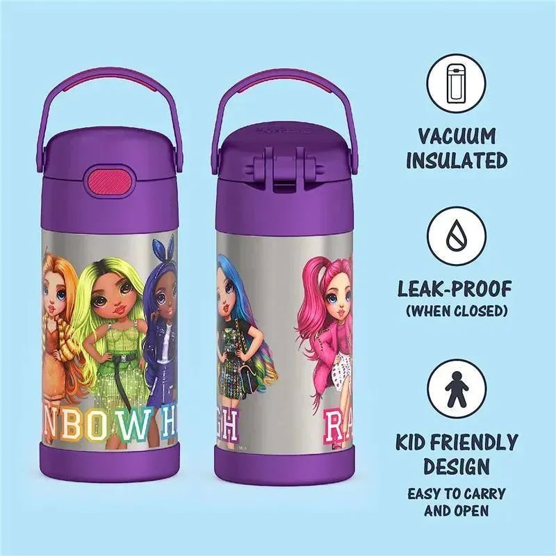 THERMOS - 12Oz Stainless Steel Insulated Straw Bottle, RAINBOW HIGH - Image 2