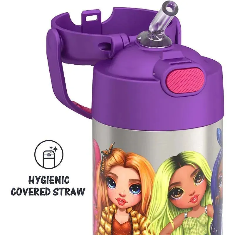 THERMOS - 12Oz Stainless Steel Insulated Straw Bottle, RAINBOW HIGH - Image 3