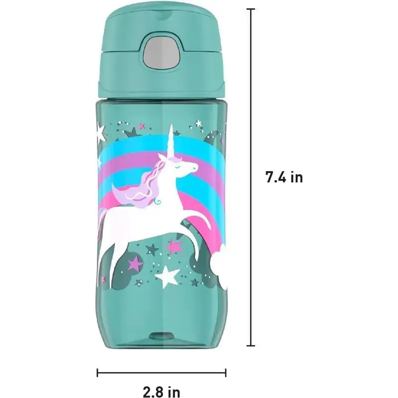 Thermos - 16 Oz Plastic Funtainer® Hydration Bottle With Spout Lid, Unicorns - Image 5