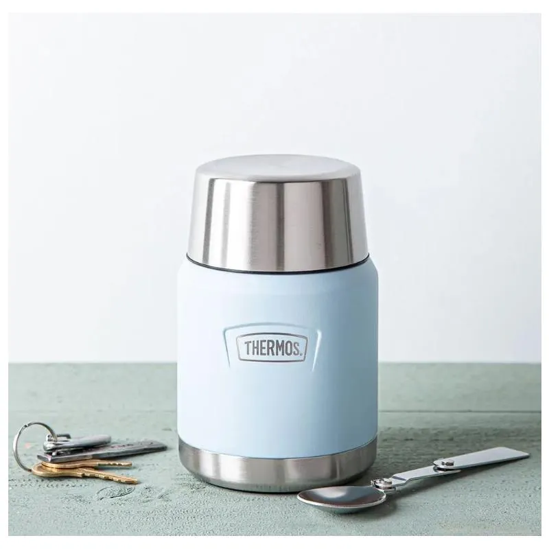 Thermos - 16 Oz Stainless Steel Food Jar W/ Spoon, Glacier - Image 2