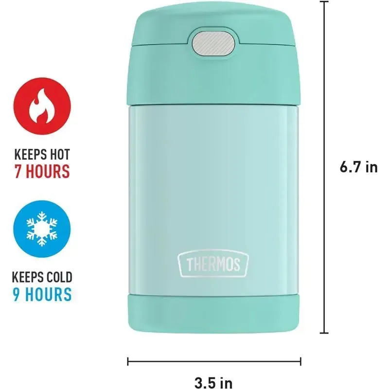 Thermos - 16 Oz. Stainless Steel Funtainer® Food Jar W/ Folding Spoon, Mint - Image 4