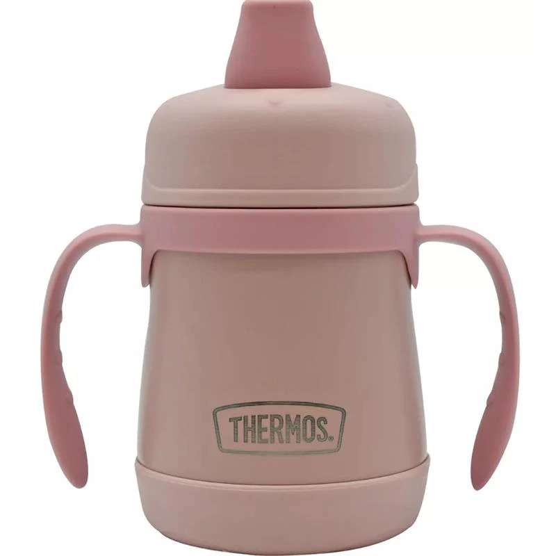 Thermos - 7 Oz. Stainless Steel Sippy Cup W/ Handles Simple Pastels, Rose