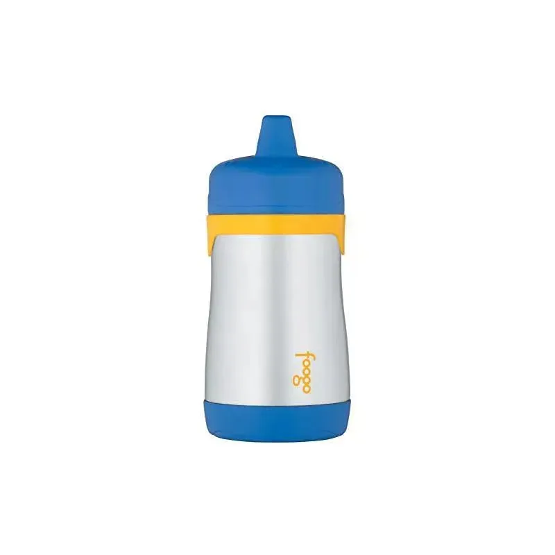 Thermos - Foogo Stainless Steel Sippy Cup, Yellow/Blue, 10 Oz