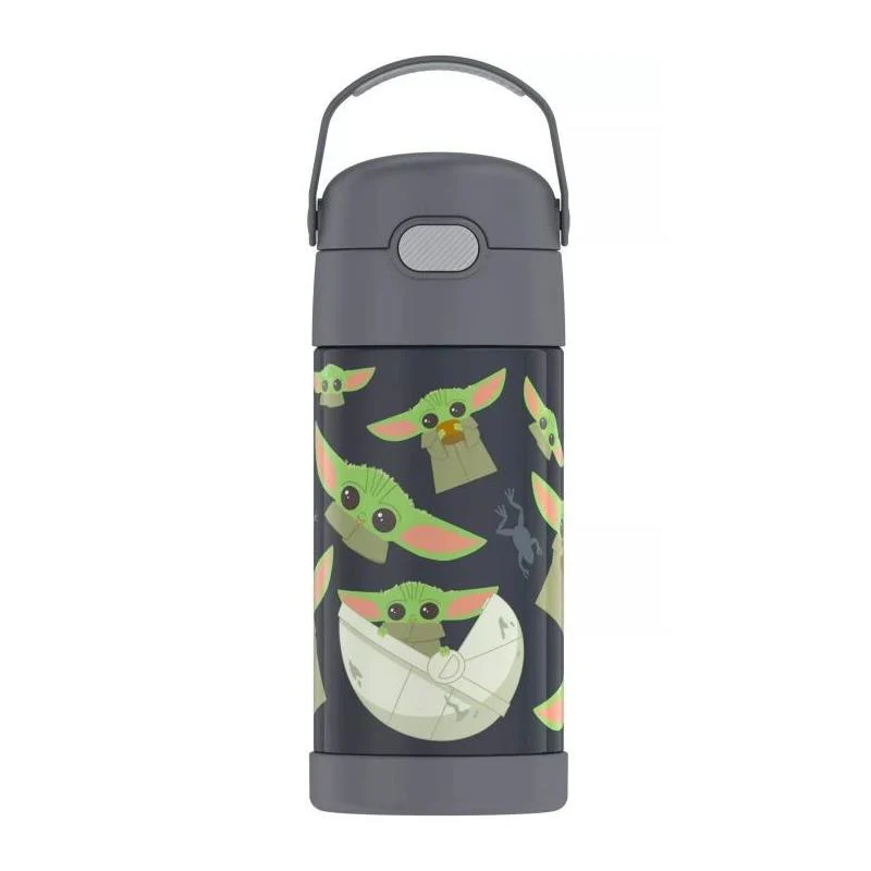 Thermos - Stainless Steel Insulated 12 Oz Straw Bottle, Mandalorian