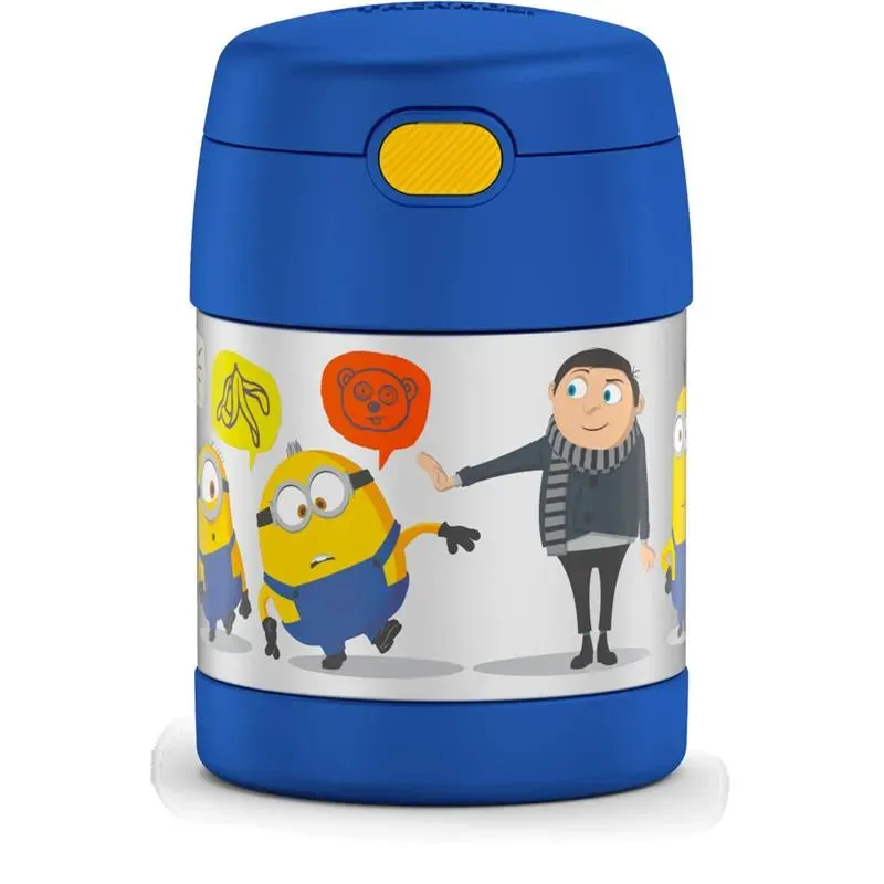 THERMOS - Stainless Steel Vacuum Insulated Food Jar with Spoon, 10 Oz, Minions