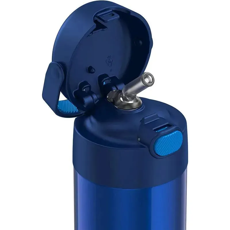 Thermos - Vac Insulated 12Oz Straw Bottle - Navy - Image 6