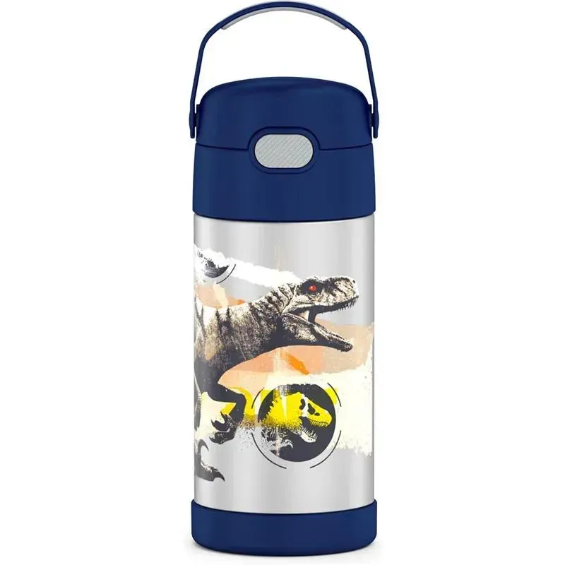 THERMOS - Vacuum Insulated Stainless Steel 12oz Straw Bottle, Jurassic World