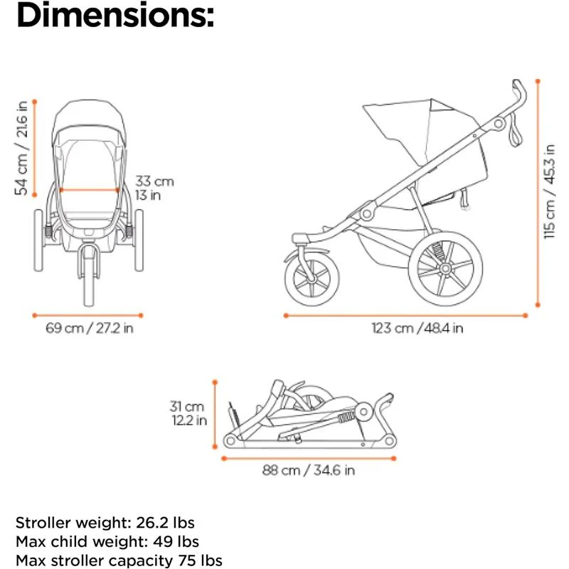 Thule - Urban Glide 3 Single Child All-Terrain Stroller, Blue - Image 5