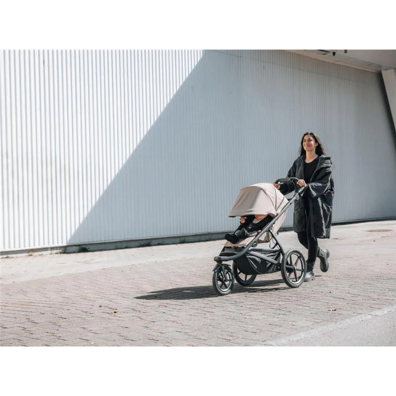 Thule - Urban Glide 3 Single Jogging Stroller + Cup Holder, Tinted Taupe (Brixy Exclusive) - Image 4