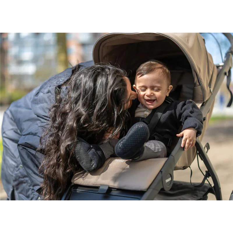 Thule - Urban Glide 3 Single Jogging Stroller + Cup Holder, Tinted Taupe (Brixy Exclusive) - Image 5