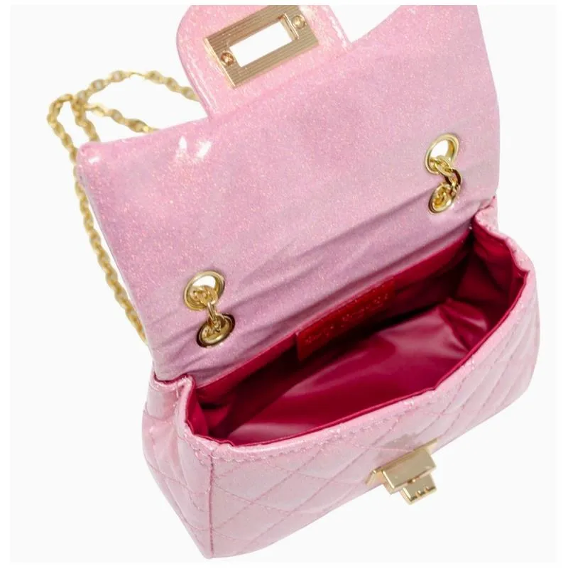 Tiny Treats - Classic Quilted Sparkle Mini Purse, Baby Purple - Image 3