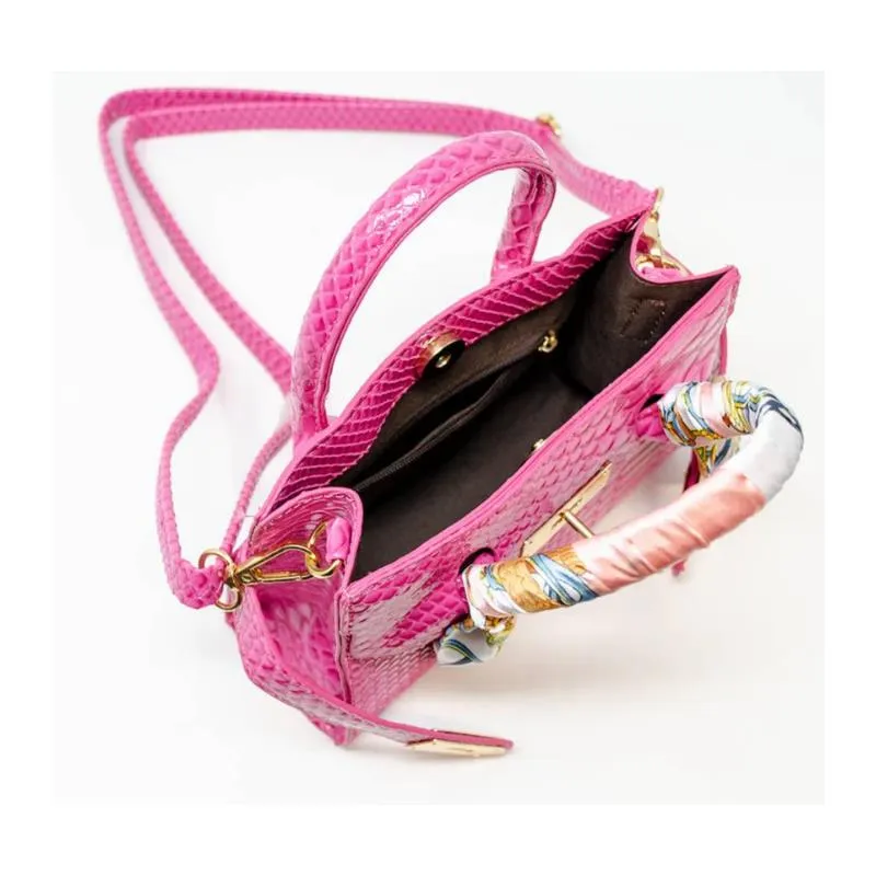 Tiny Treats - Crocodile Scarf Handbag, Red - Image 3
