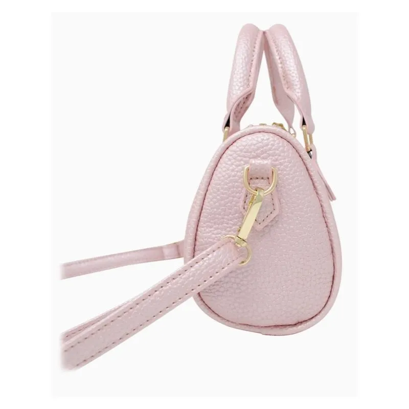 Tiny Treats - Leather Striped Duffle Handbag | White - Image 2