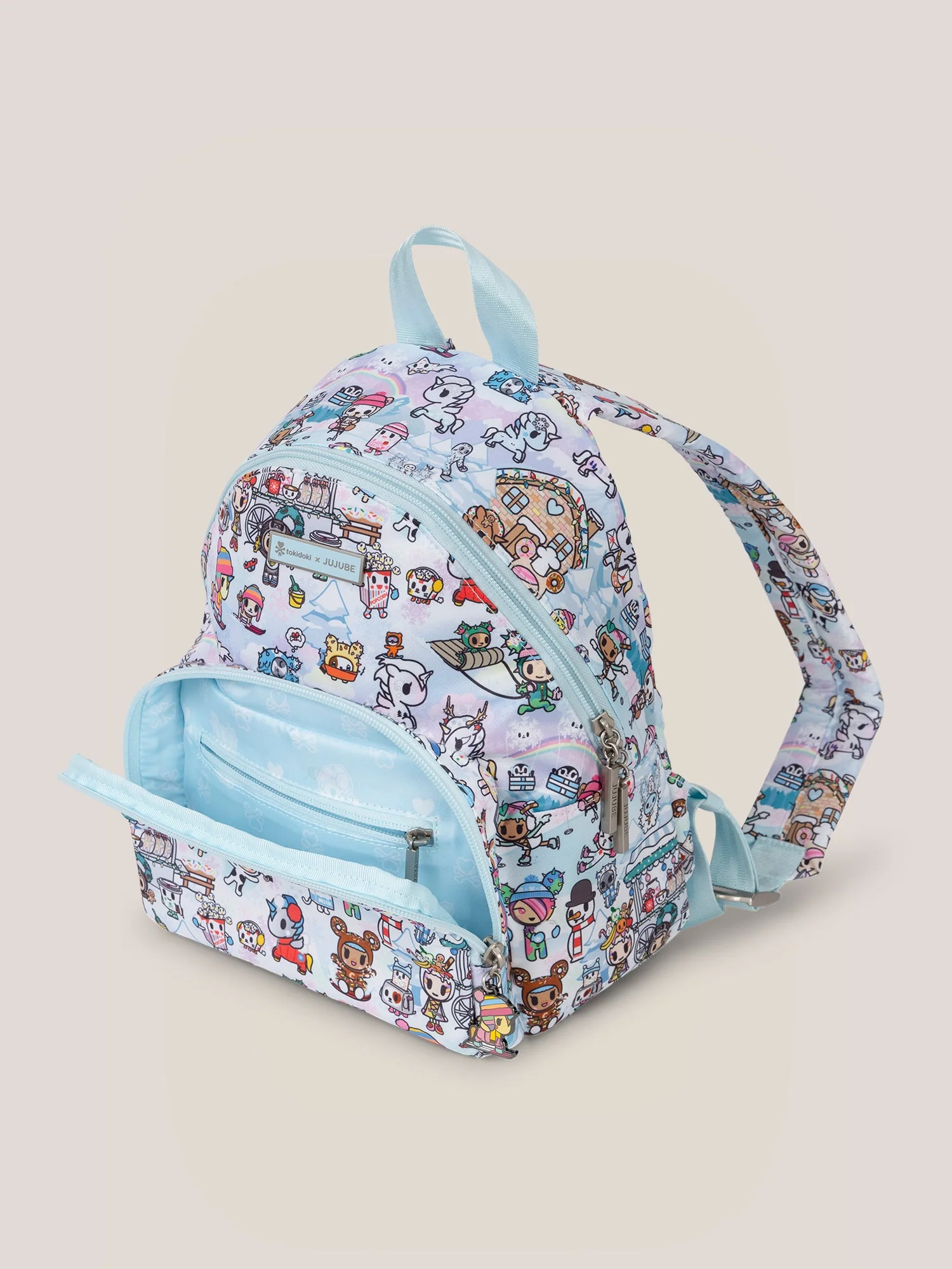 tokidoki Snow Day Everyday Mini Small Diaper Bag Backpack — Ice Blue - Image 6