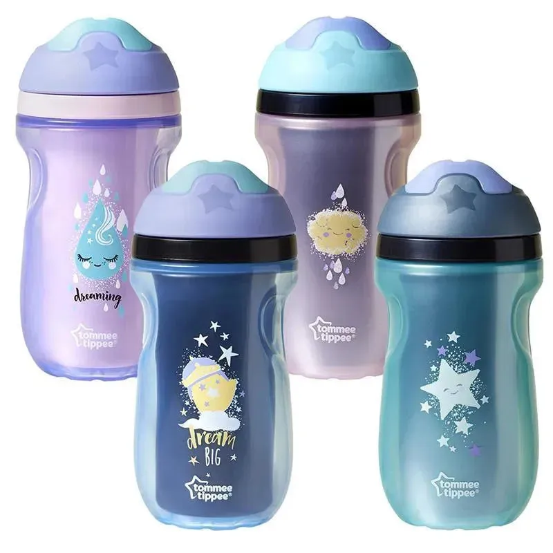Tommee Tippee - 2Pk Spill Proof Insulated Sipper 9Oz Tumbler Cup 12M+, Colors May Vary