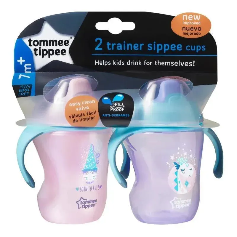 Tommee Tippee - 2Pk 8Oz Infant Trainer Sippee Cup 7M+, Colors May Vary - Image 4