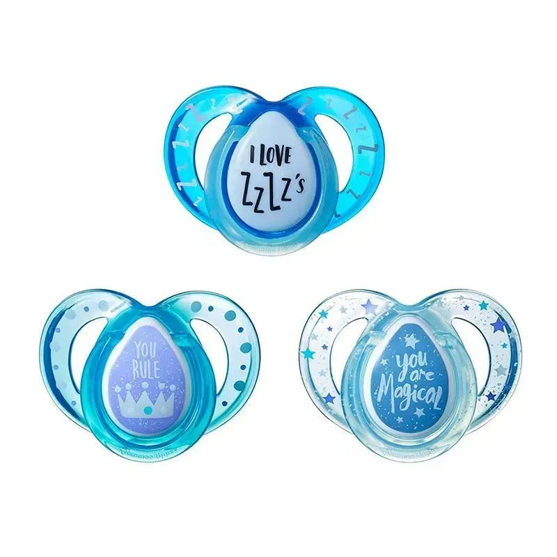 Tommee Tippee - 3Pk Closer To Nature Day & Night Glow-in-the-Dark Pacifiers, 6/18M (Colors May Vary) - Image 3
