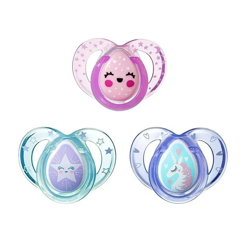 Tommee Tippee - 3Pk Closer To Nature Day & Night Glow-in-the-Dark Pacifiers, 6/18M (Colors May Vary) - Image 4