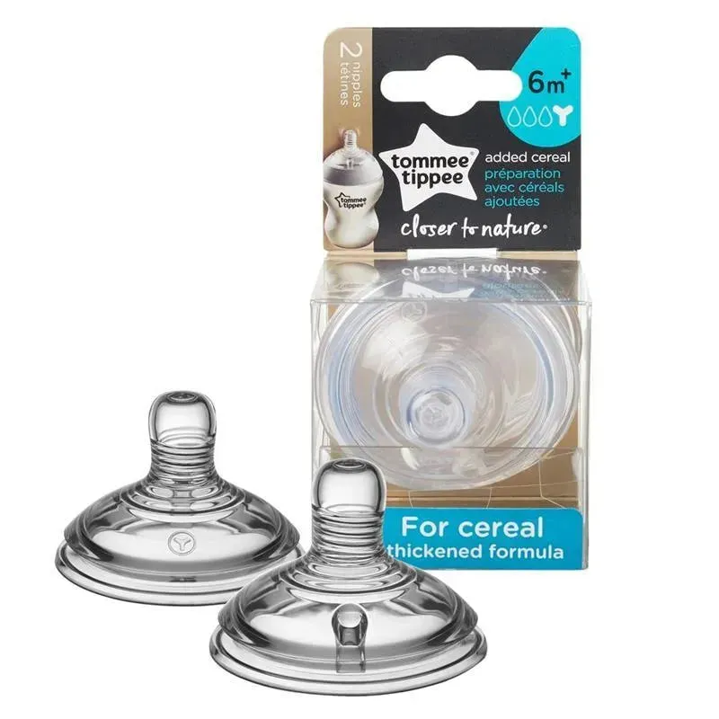 Tommee Tippee - Close To Nature 2 Pk Added Cereal Nipple
