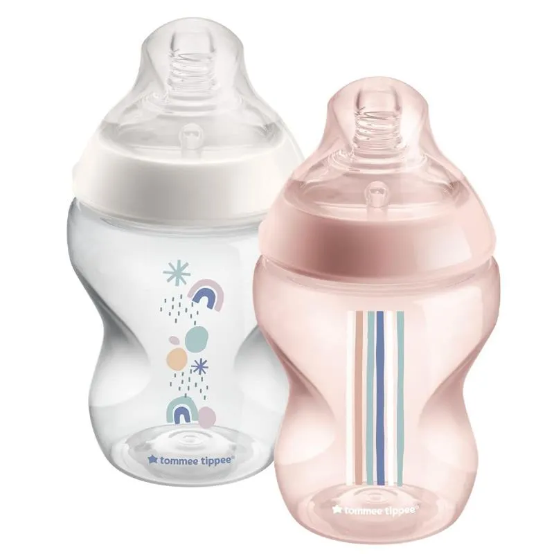 Tommee Tippee - Closer To Nature 2Pk 9Oz, Deco Bottle Girl