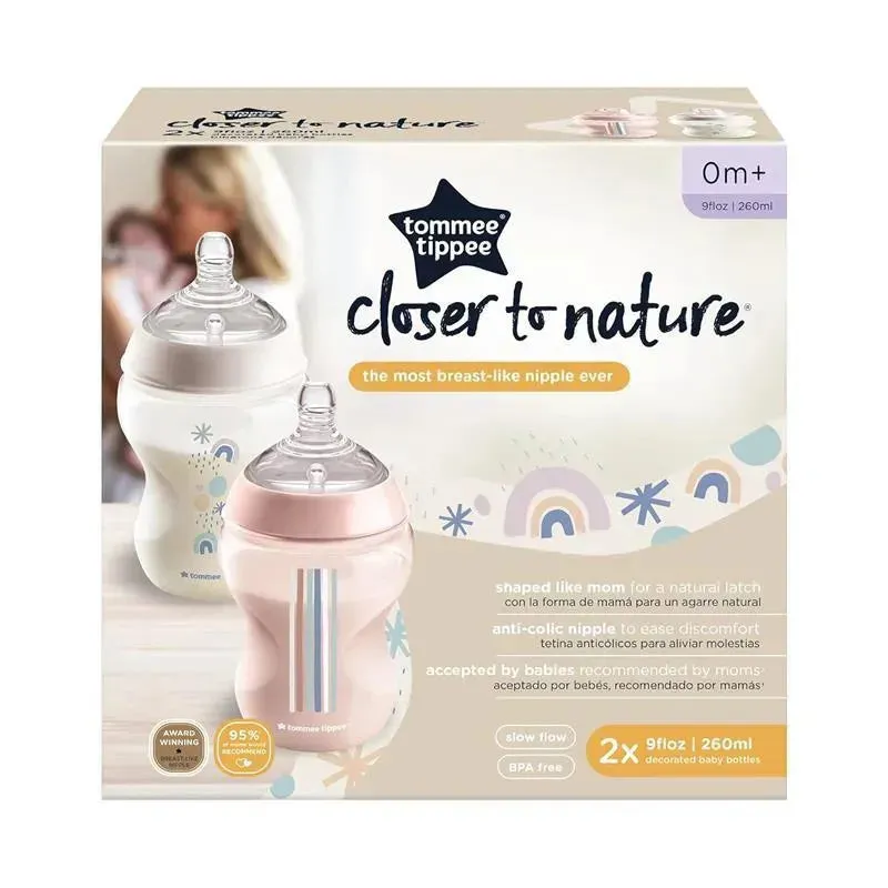 Tommee Tippee - Closer To Nature 2Pk 9Oz, Deco Bottle Girl - Image 3