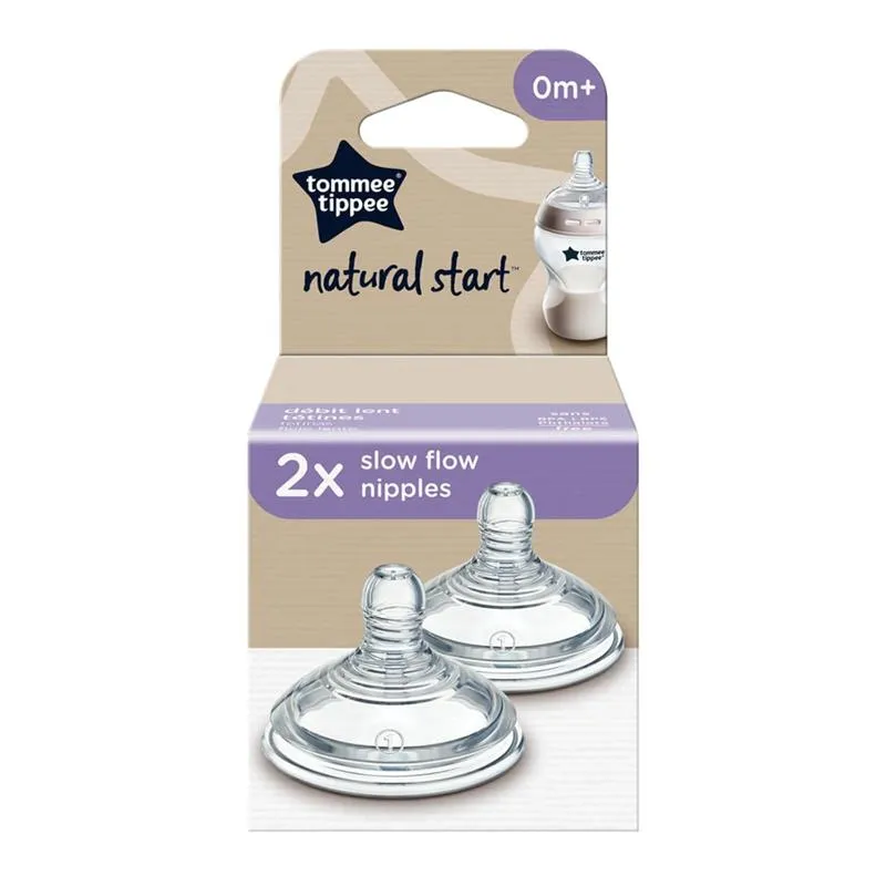 Tommee Tippee - 2Pk Natural Start Baby Bottle Nipples Slow Flow, 0M+ - Image 6