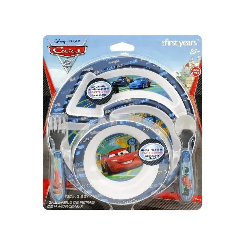 Tommy 4pc The First Years Cars Divided Plates For Kids - Image 4