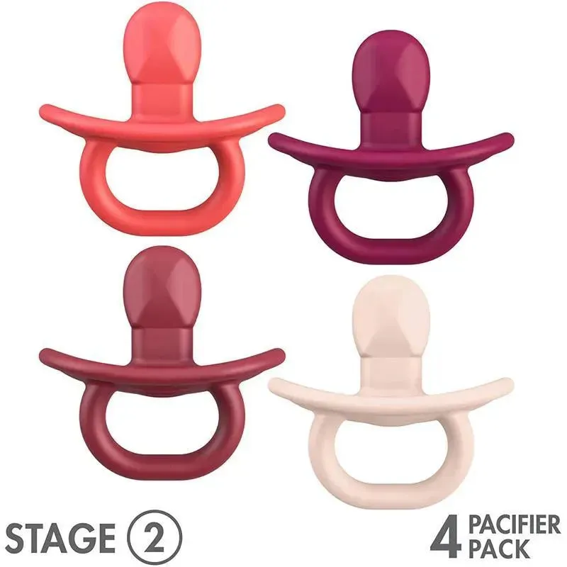 Tomy - Boon Jewl 4 Pk Stage 2 Pacifier Pink, 3M - Image 2