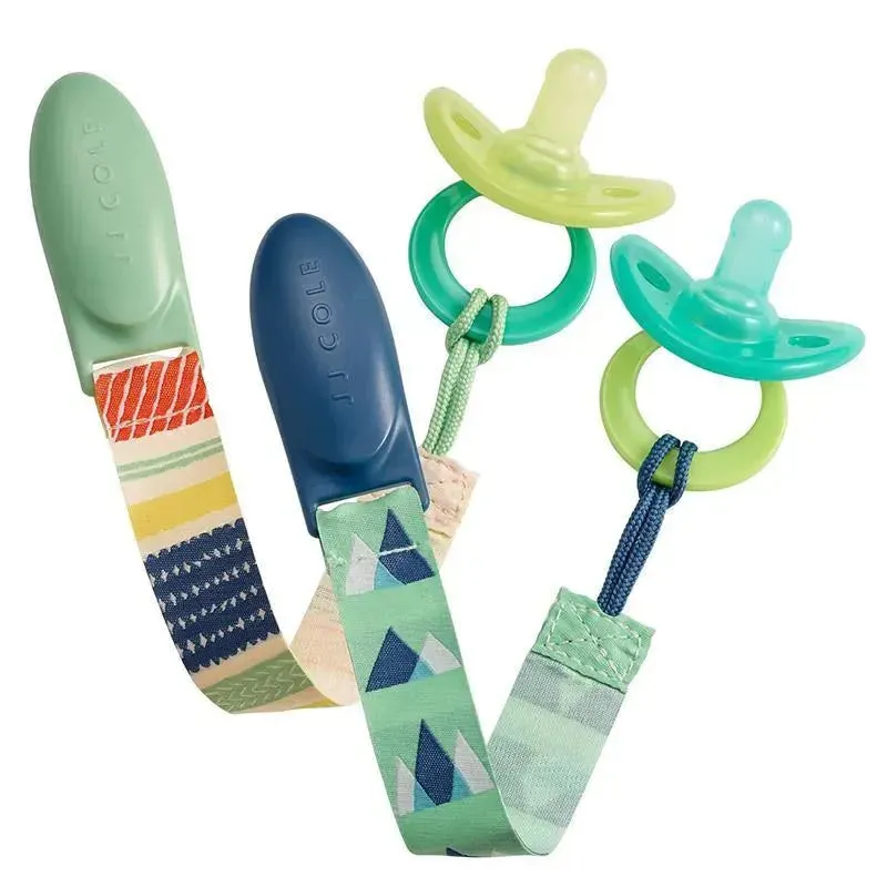 Tomy JJ Cole 2 pk Pacifier Clips, Multicolored - Image 4