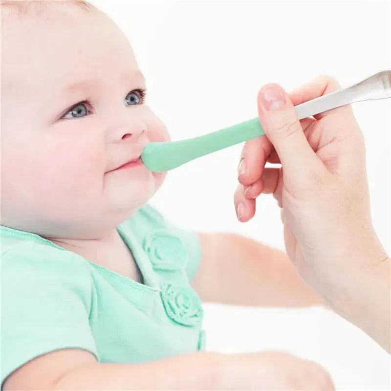Tomy - Swap 2 in 1 Feeding Spoon Gray/Mint - Image 3