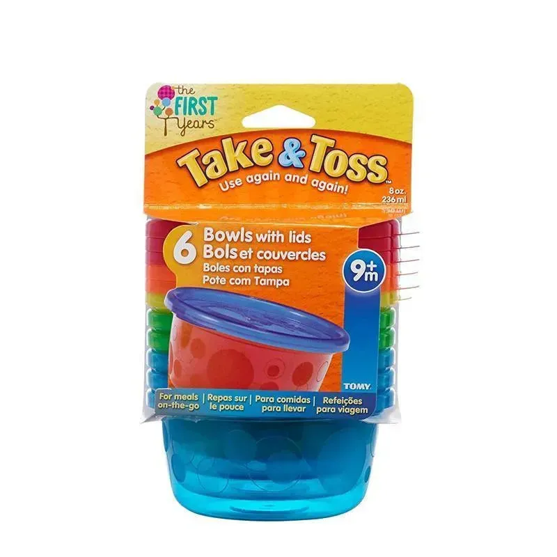 Tomy - Take & Toss 6Pk Toddler Bowls 8oz - Image 2