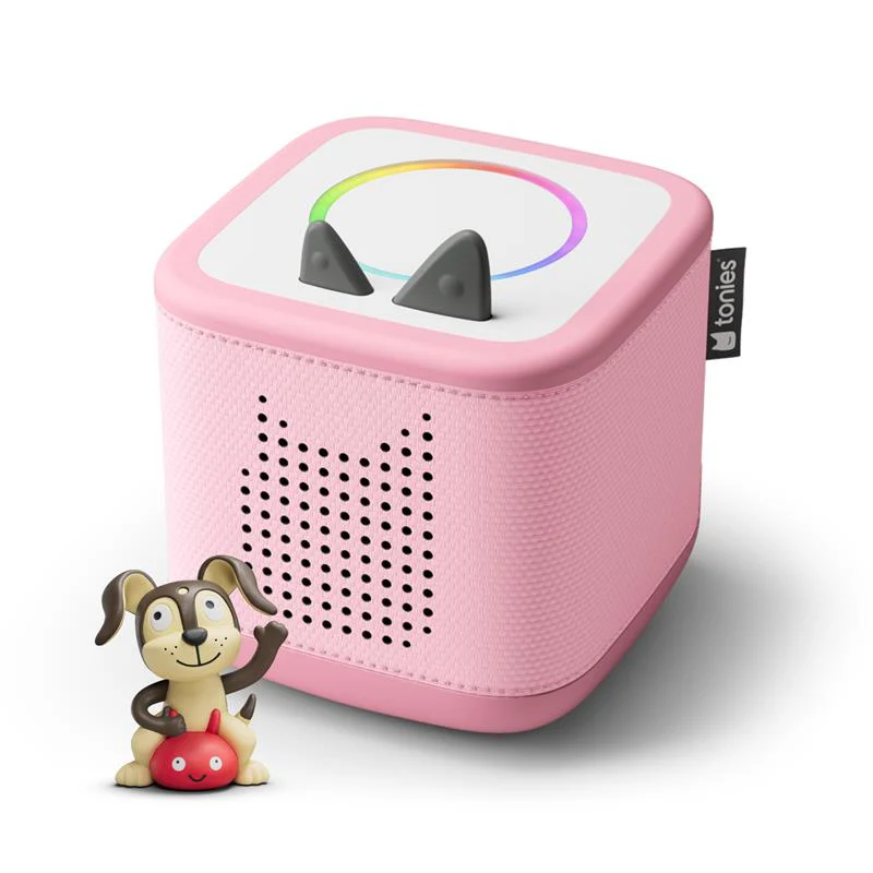 Tonies Toniebox 2 Audio Player Starter Set for Kids 1+ with Playtime Puppy, Cloud Pink