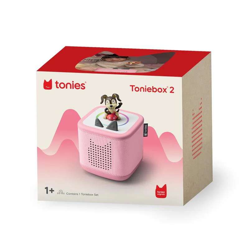 Tonies Toniebox 2 Audio Player Starter Set for Kids 1+ with Playtime Puppy, Cloud Pink - Image 8