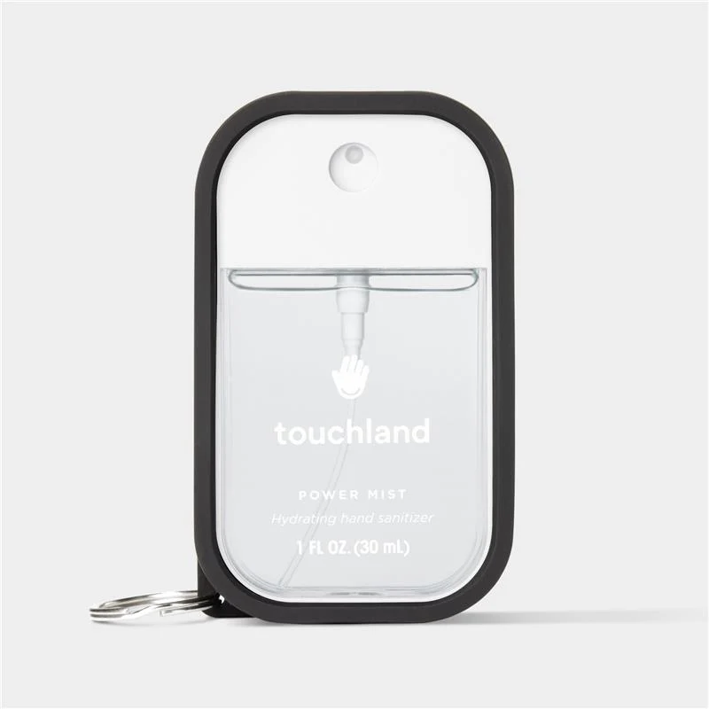 Touchland Hand Sanitizer Mist Case, Silicone Case with Keyring, Jet Black - Image 3