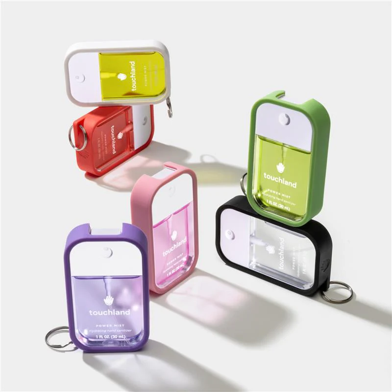 Touchland Hand Sanitizer Mist Case, Silicone Case with Keyring, Jet Black - Image 4