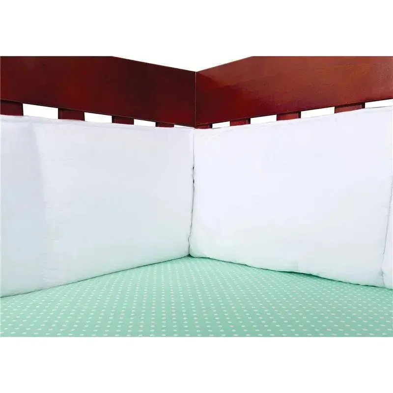 Trend Lab 4-Piece Crib Bumper Set - White - Image 3